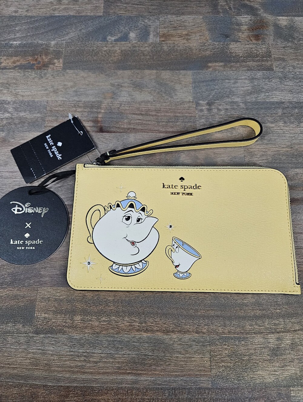 Kate Spade X Disney Beauty And The Beast Medium L-zip Wristlet
